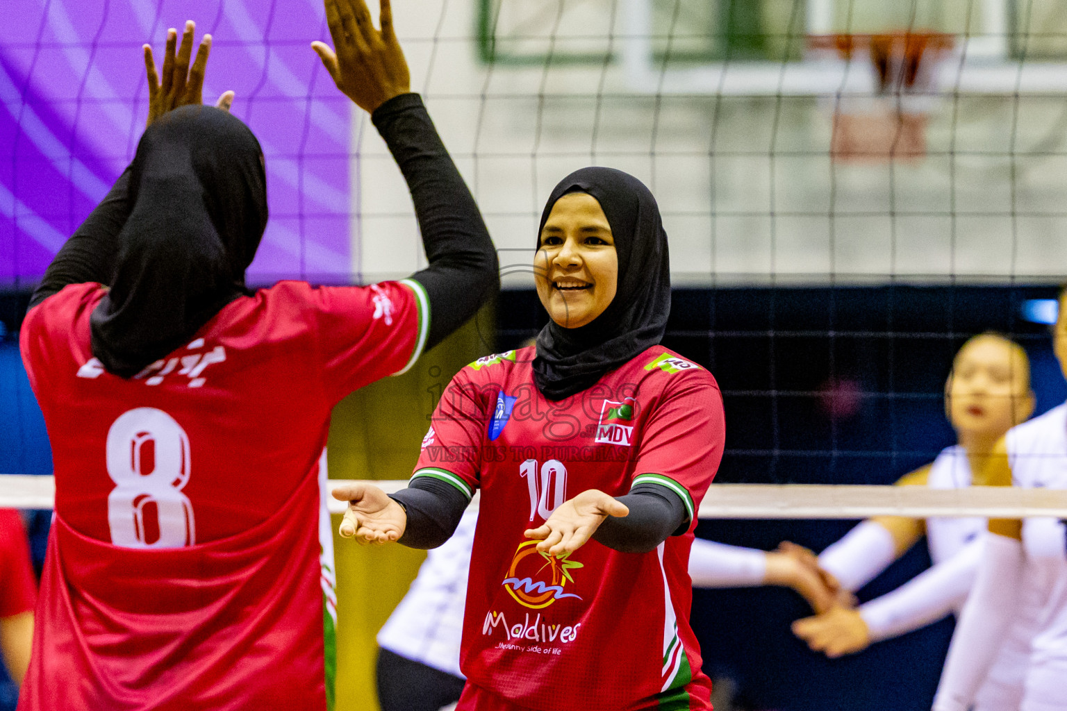 Final of CAVA Woman's Volleyball Challenge Cup 2024 was held in Social Center, Male', Maldives on Wednesday, 11th September 2024. Photos: Nausham Waheed / images.mv