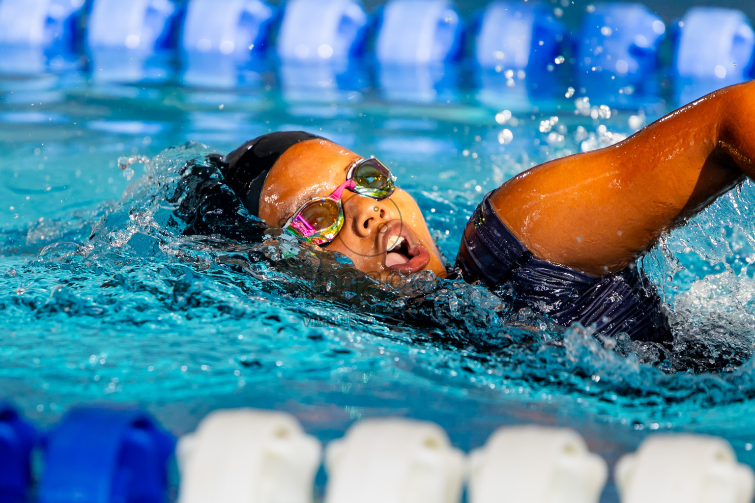 Day 1 of National Swimming Competition 2024 held in Hulhumale', Maldives on Friday, 13th December 2024. Photos: Nausham Waheed / images.mv