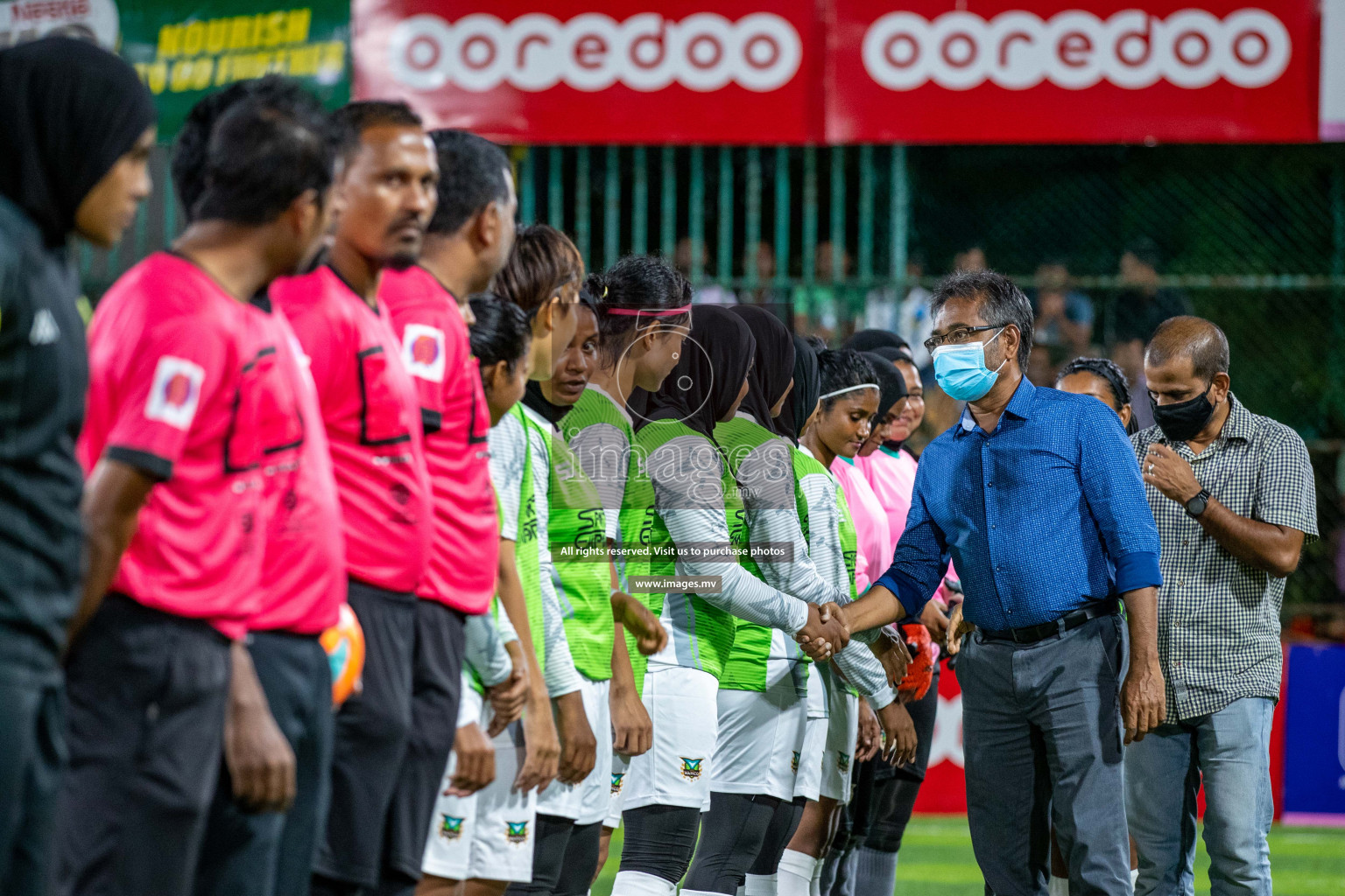 Club WAMCO vs DSC in the Semi Finals of 18/30 Women's Futsal Fiesta 2021 held in Hulhumale, Maldives on 14th December 2021. Photos: Ismail Thoriq / images.mv