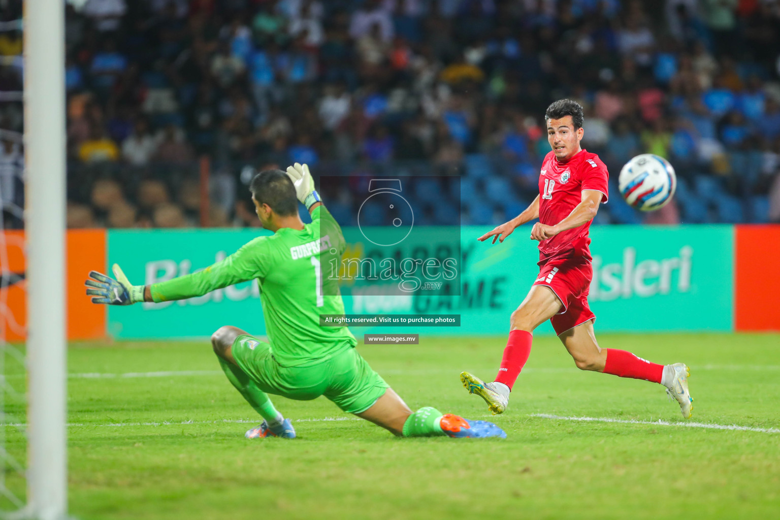 Lebanon vs India in the Semi-final of SAFF Championship 2023 held in Sree Kanteerava Stadium, Bengaluru, India, on Saturday, 1st July 2023. Photos: Hassan Simah / images.mv