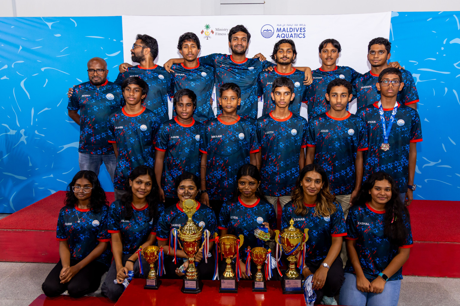 Closing Ceremony of 1st National Short Course Swimming Competition held in Hulhumale', Maldives on Thursday, 19th June 2025. Photos: Nausham Waheed / images.mv
