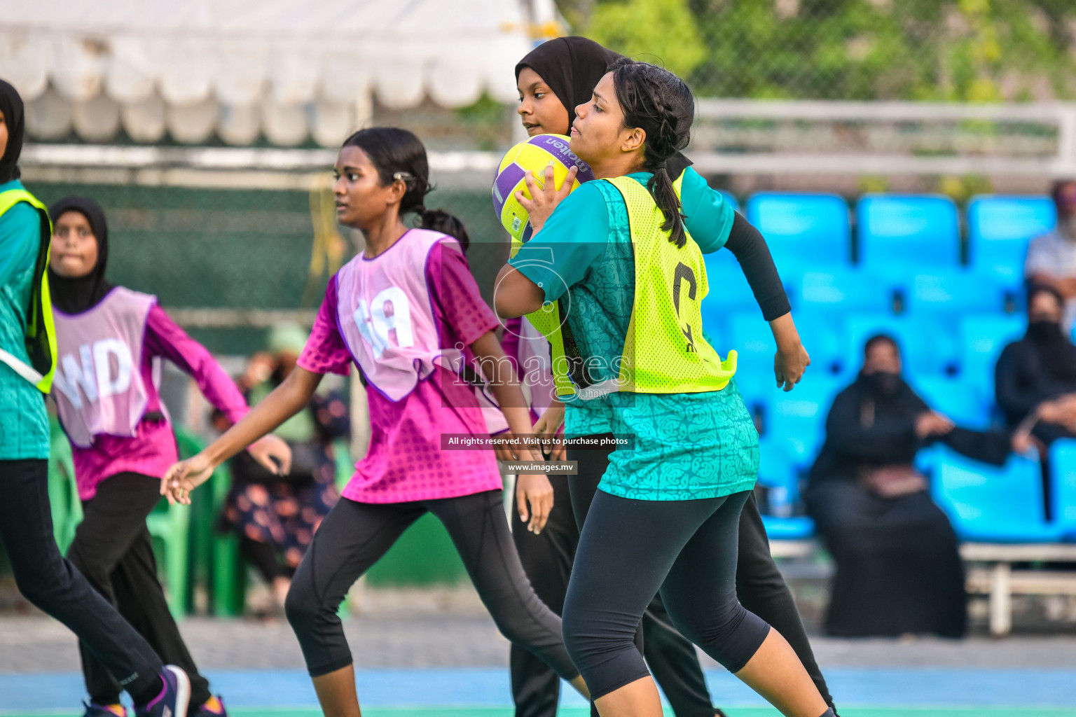 Day 9 of Junior Netball Championship 2022 held in Male', Maldives. Photos by Nausham Waheed