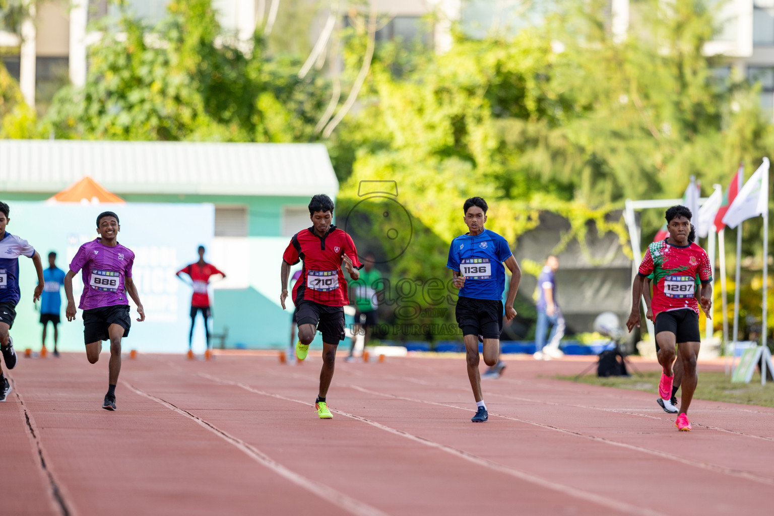 Day 1 of MWSC Interschool Athletics Championships 2024 held in Hulhumale Running Track, Hulhumale, Maldives on Saturday, 9th November 2024. Photos by: Ismail Thoriq / Images.mv