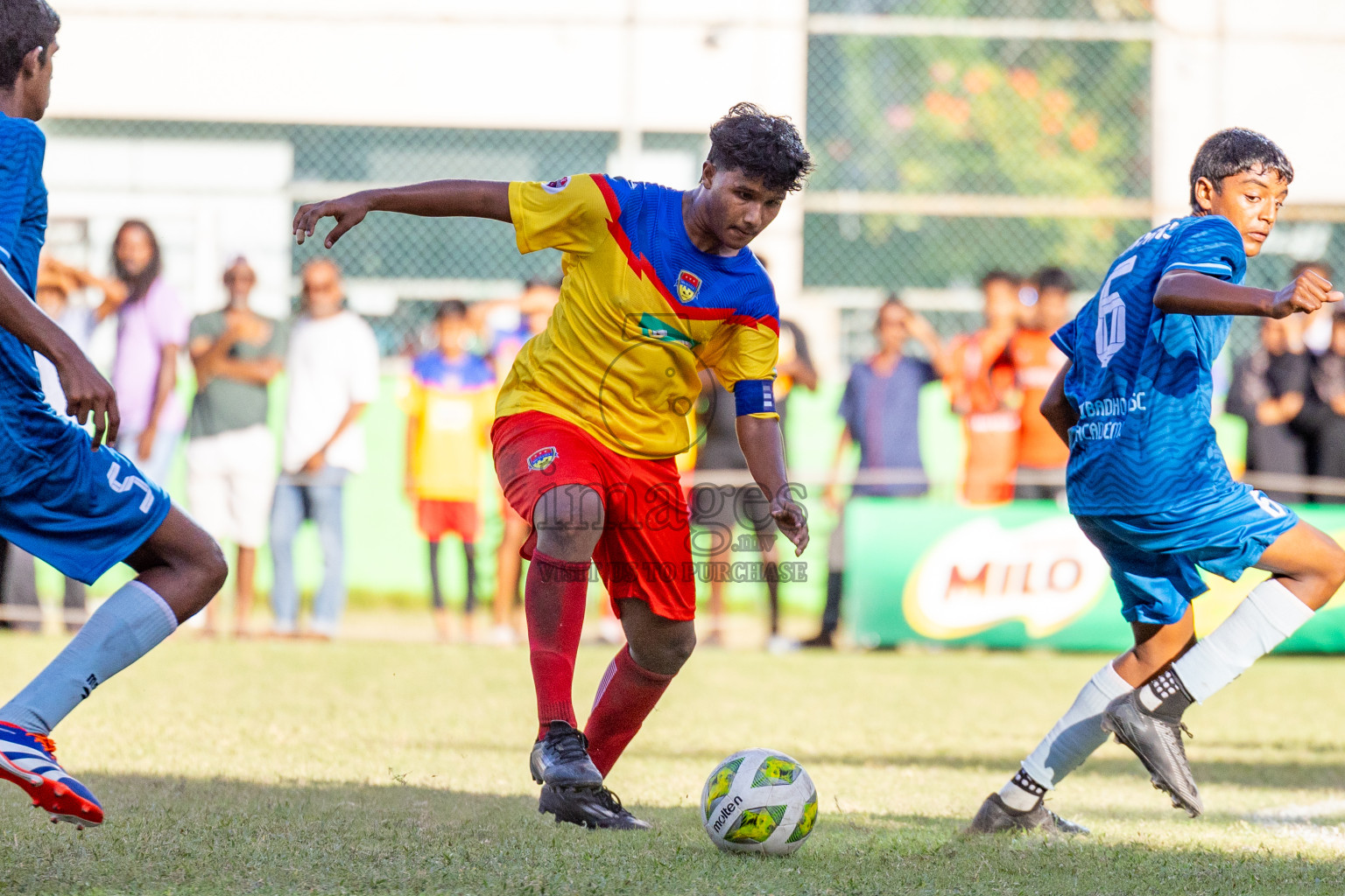 Day 3 of MILO Academy Championship 2024 (U-14) was held in Henveyru Stadium, Male', Maldives on Saturday, 2nd November 2024.
Photos: Ismail Thoriq, Images.mv