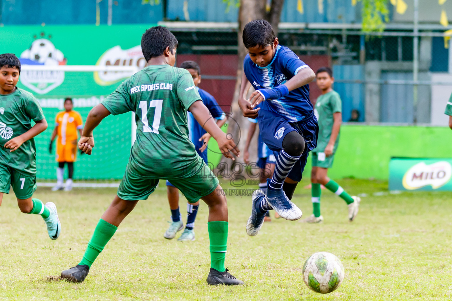 Day 1 of MILO Academy Championship 2024 - U12 was held at Henveiru Grounds in Male', Maldives on Sunday, 7th July 2024. Photos: Nausham Waheed / images.mv