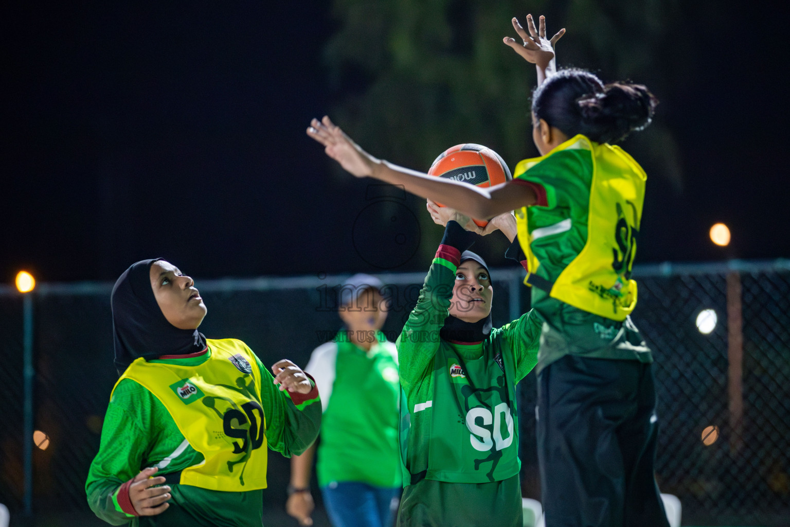Day 1 of Milo Ramadan Half Court Netball Challenge on 21st March 2024, held in Central Park, Hulhumale, Male', Maldives