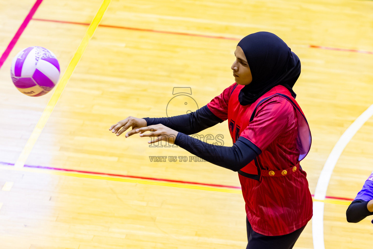 C Matrix vs Invicto SC in Day 4 of 24th Milo Netball Association Championship held in Social Center at Male', Maldives on Thursday, 4th September 2025. Photos: Nausham Waheed / images.mv