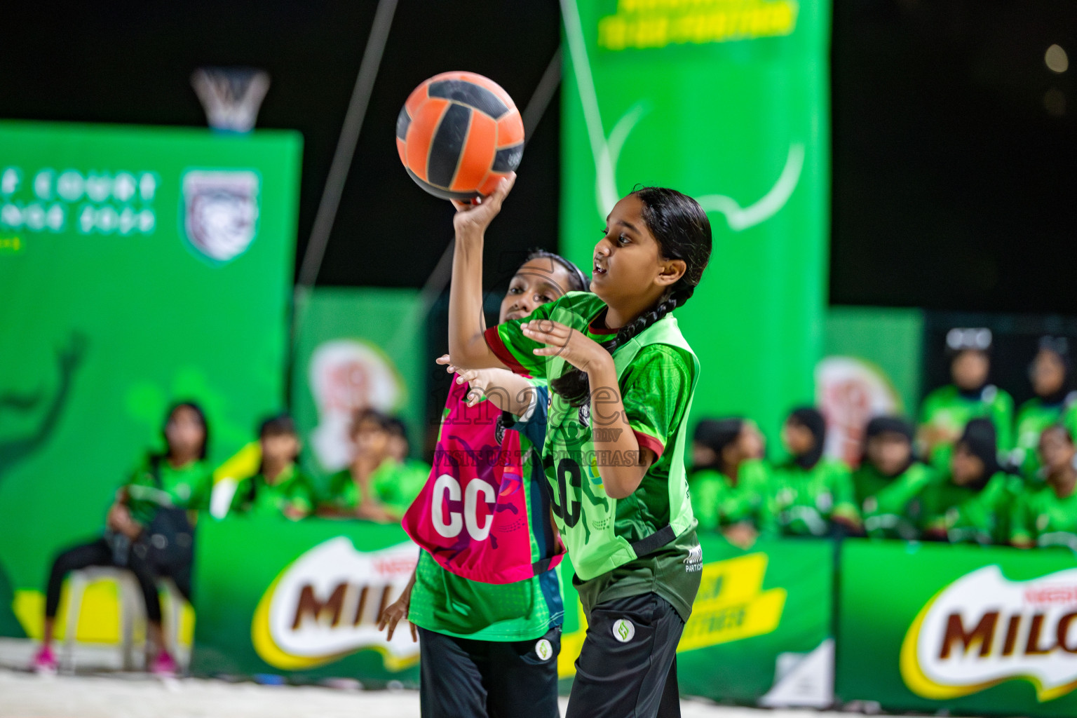 Day 4 of Milo Ramadan Half Court Netball Challenge on 24th March 2024, held in Central Park, Hulhumale, Male', Maldives