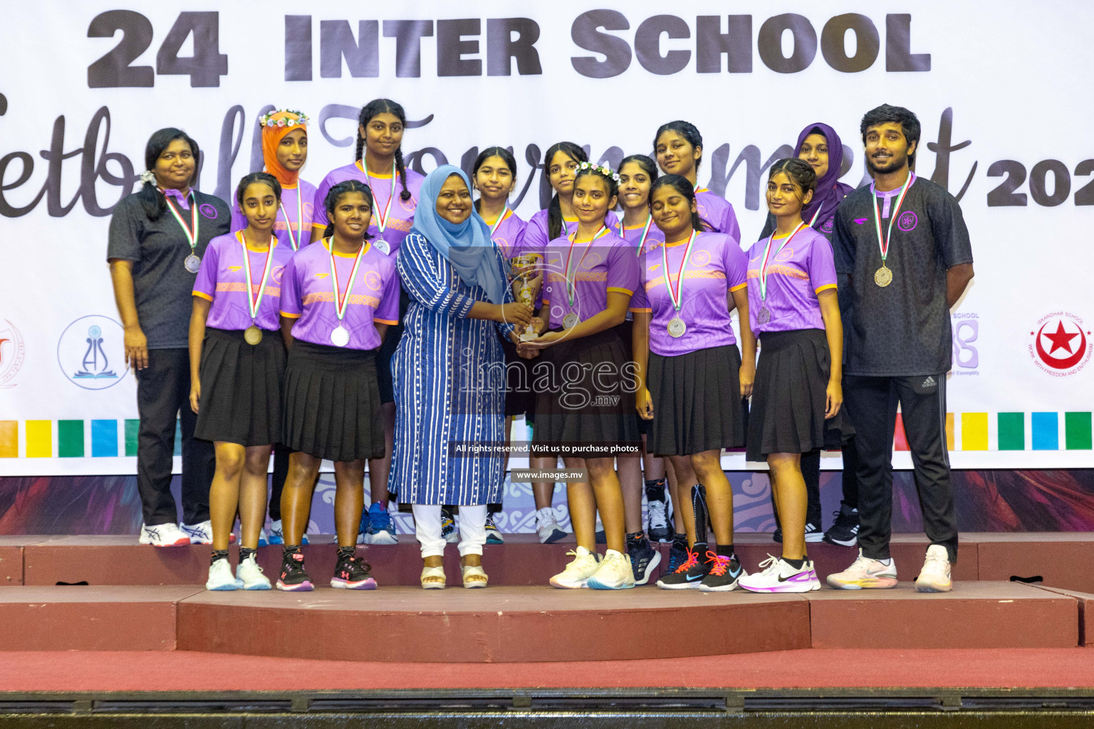 Final of 24th Interschool Netball Tournament 2023 was held in Social Center, Male', Maldives on 7th November 2023. Photos: Nausham Waheed / images.mv