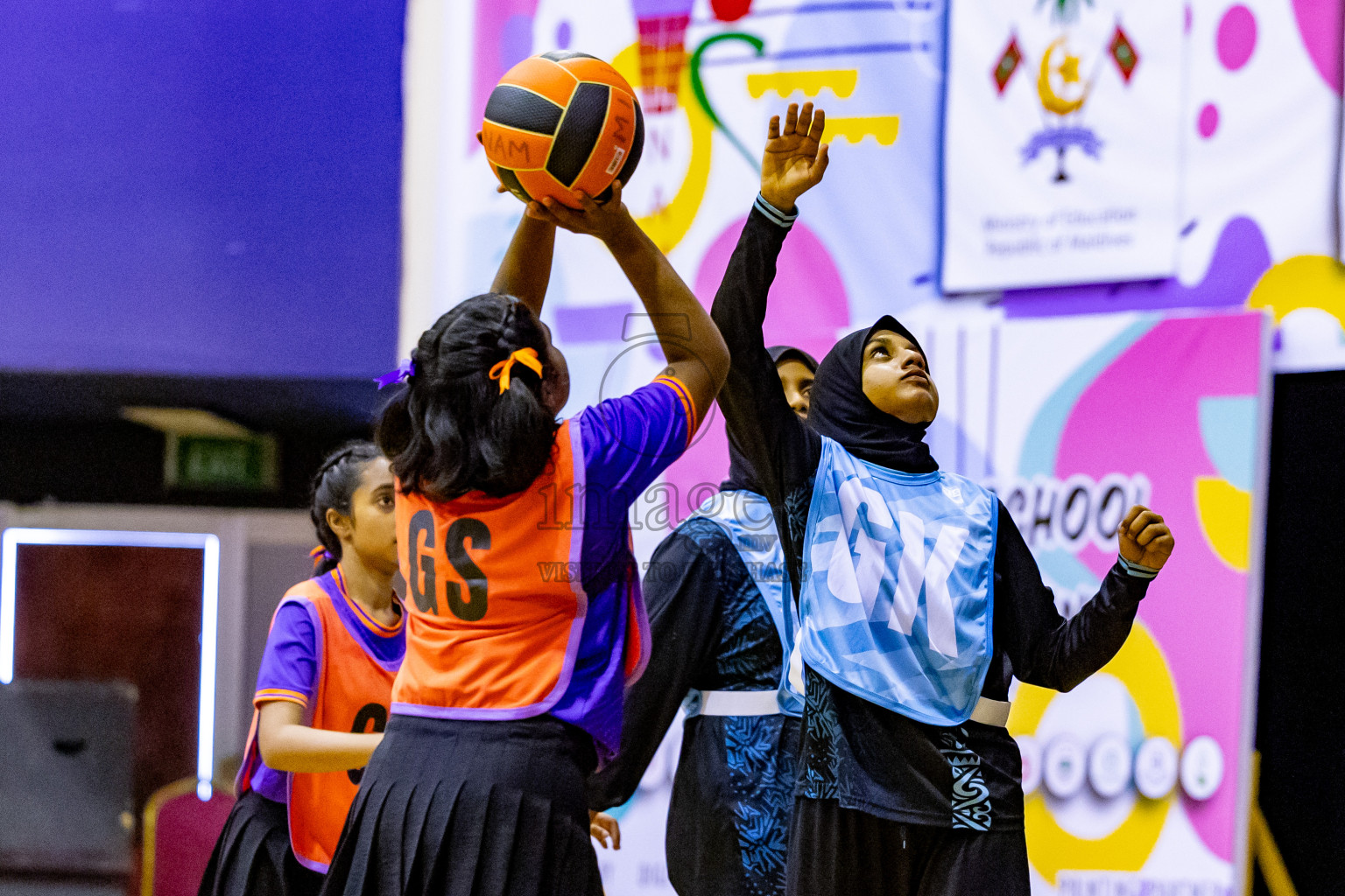 Day 14 of 25th Inter-School Netball Tournament was held in Social Center at Male', Maldives on Sunday, 25th August 2024. Photos: Nausham Waheed / images.mv