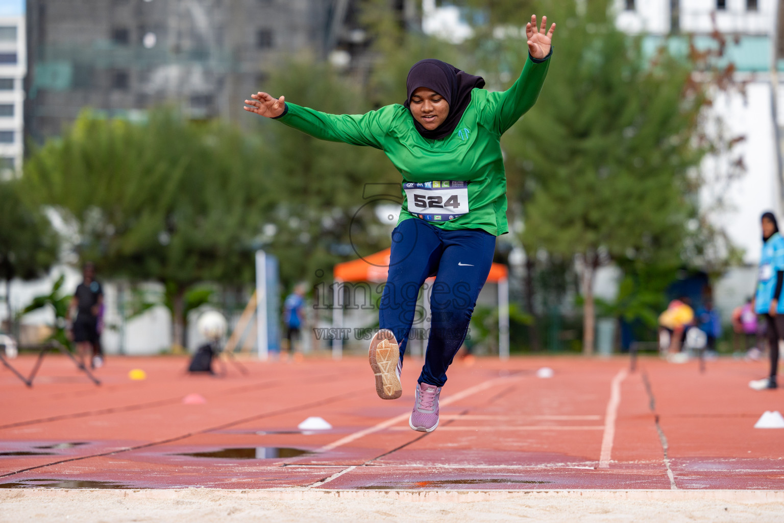 Day 2 of MWSC Interschool Athletics Championships 2024 held in Hulhumale Running Track, Hulhumale, Maldives on Sunday, 10th November 2024. 
Photos by:  Hassan Simah / Images.mv