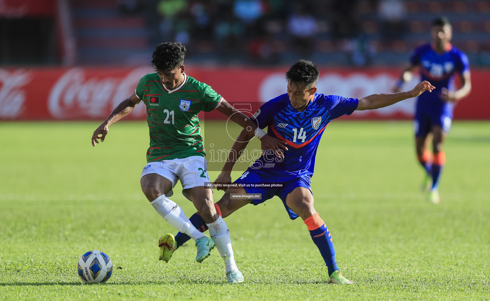 Bangladesh vs India in SAFF Championship 2021 held on 1st October 2021 in Galolhu National Stadium, Male', Maldives