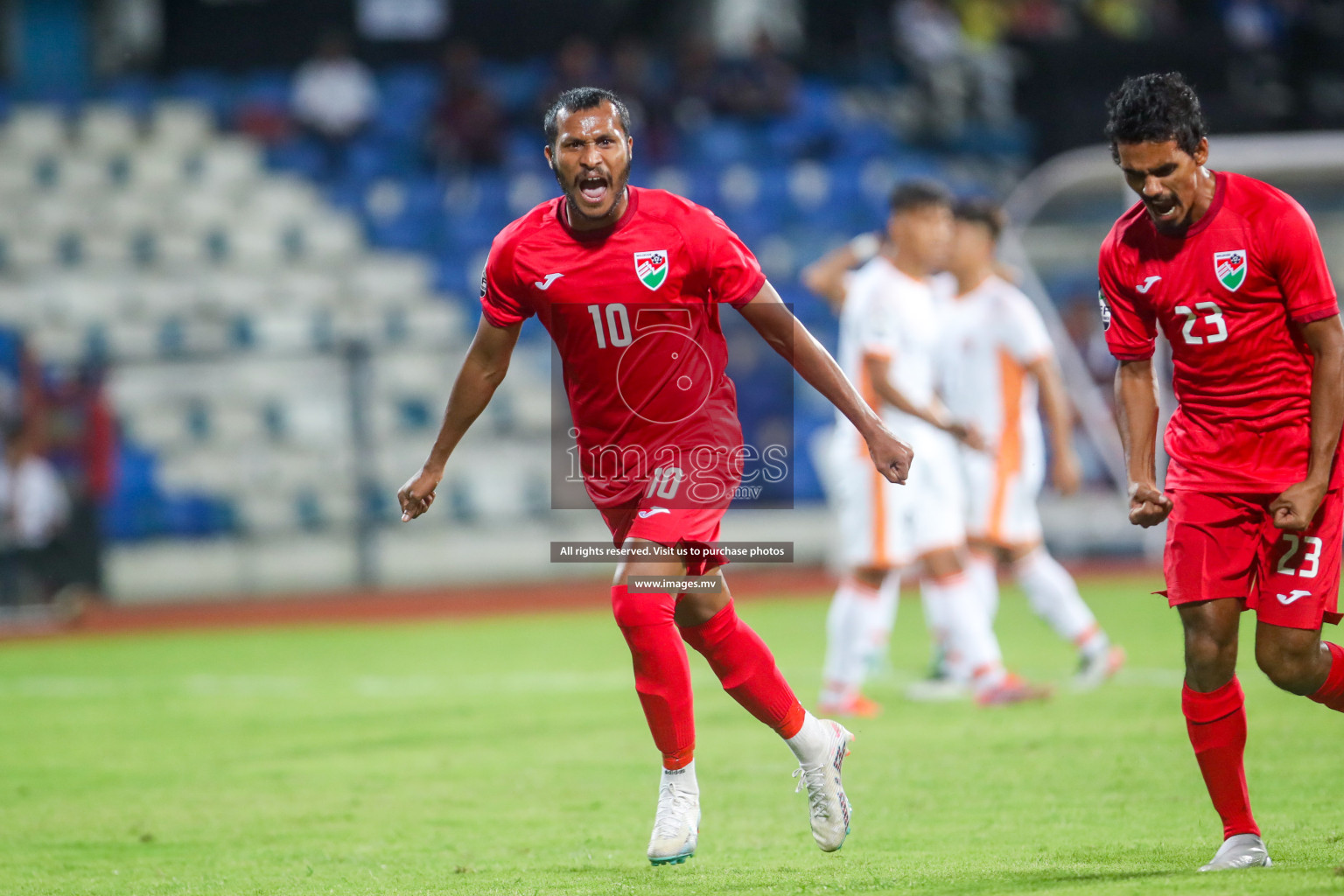 Maldives vs Bhutan in SAFF Championship 2023 held in Sree Kanteerava Stadium, Bengaluru, India, on Wednesday, 22nd June 2023. Photos: Nausham Waheed / images.mv