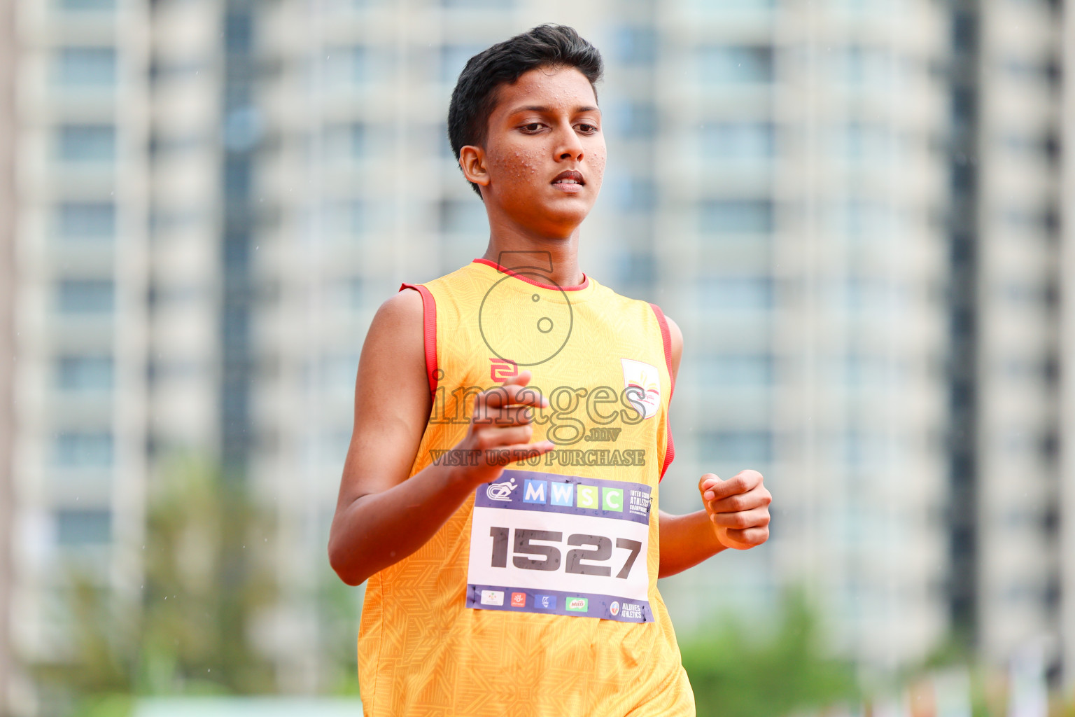 Day 1 of MWSC Interschool Athletics Championships 2024 held in Hulhumale Running Track, Hulhumale, Maldives on Saturday, 9th November 2024. 
Photos by: Ismail Thoriq, Hassan Simah / Images.mv