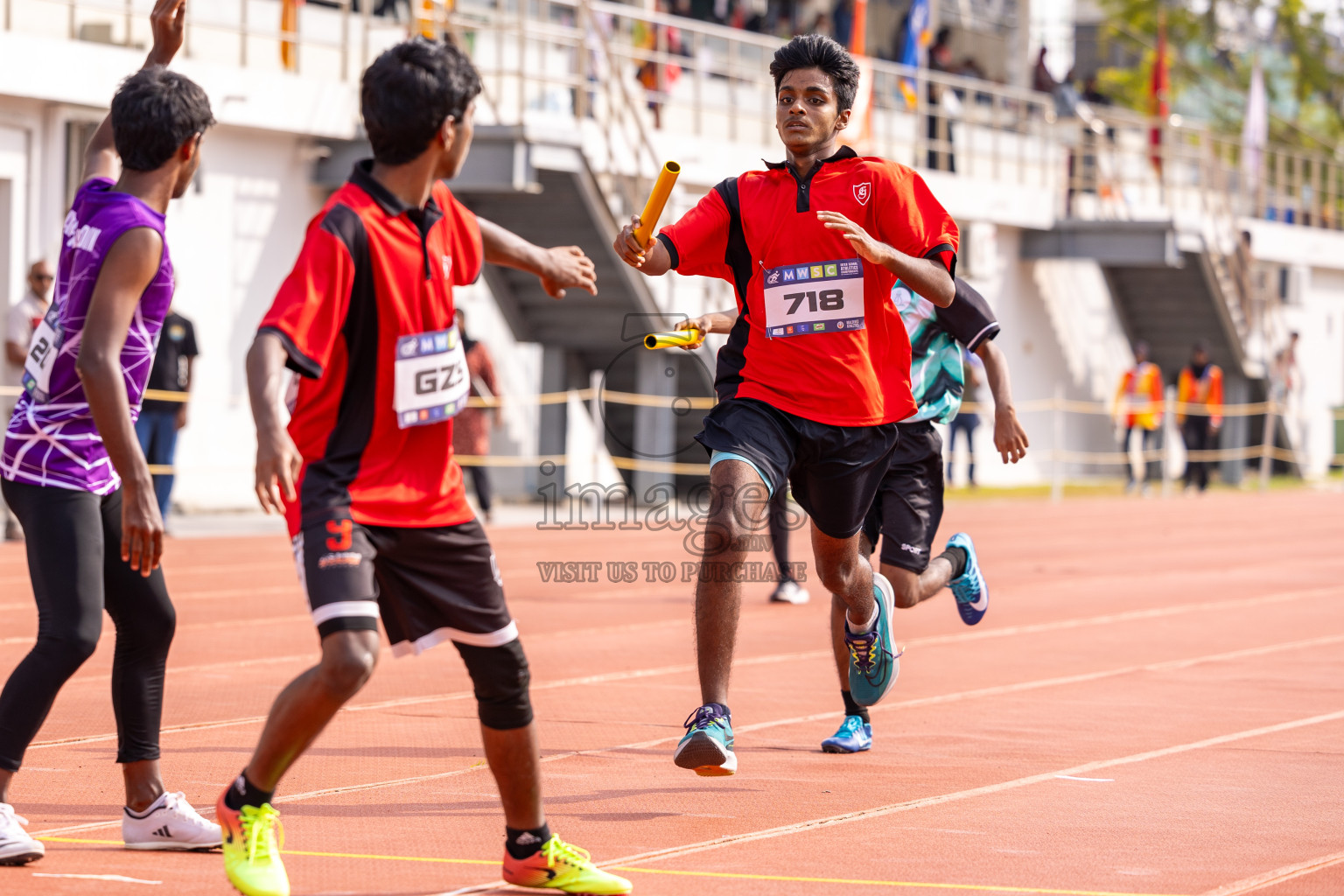 Day 5 of MWSC Interschool Athletics Championships 2024 held in Hulhumale Running Track, Hulhumale, Maldives on Wednesday, 13th November 2024. Photos by: Ismail Thoriq / Images.mv