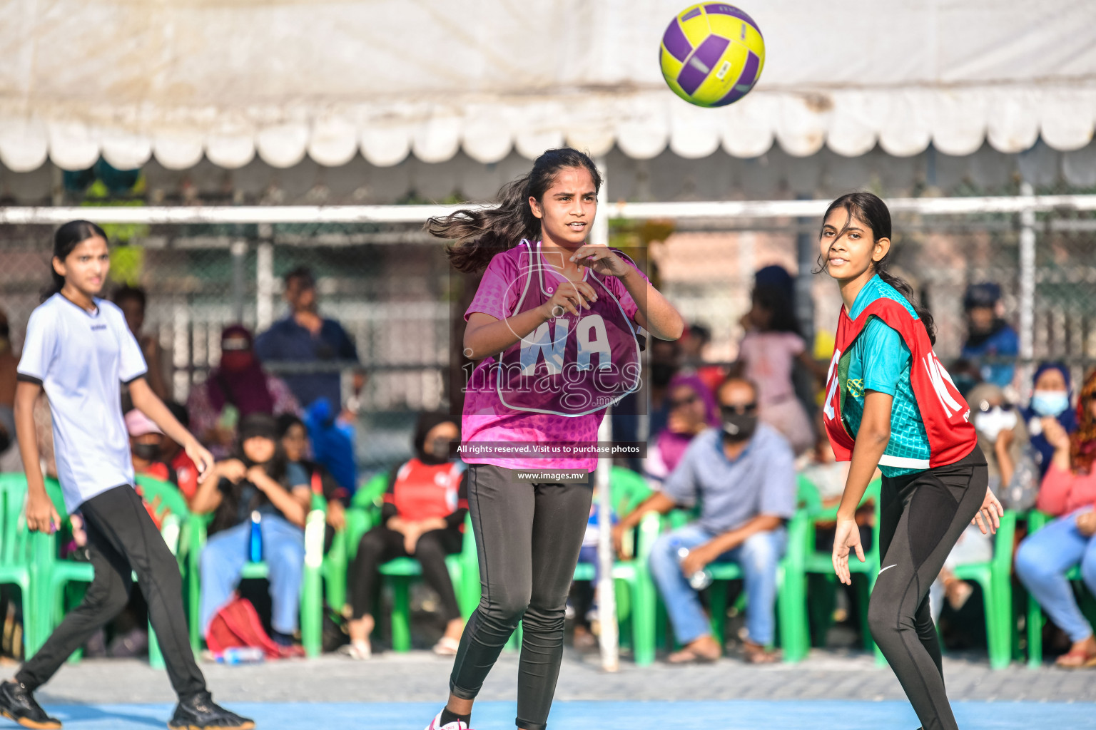 Day3 of Junior Netball Championship 2022 on 5 March 2022 held in Male', Maldives. Photos by Nausham Waheed.