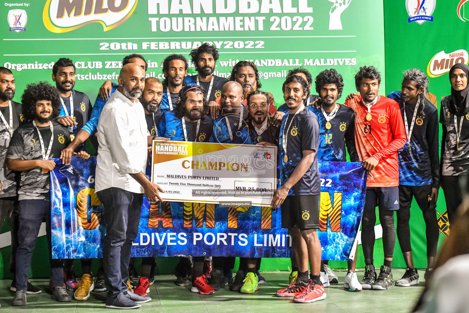 Final of Milo 6th Inter Office Handball Tournament 2022 - Photos by Nausham Waheed