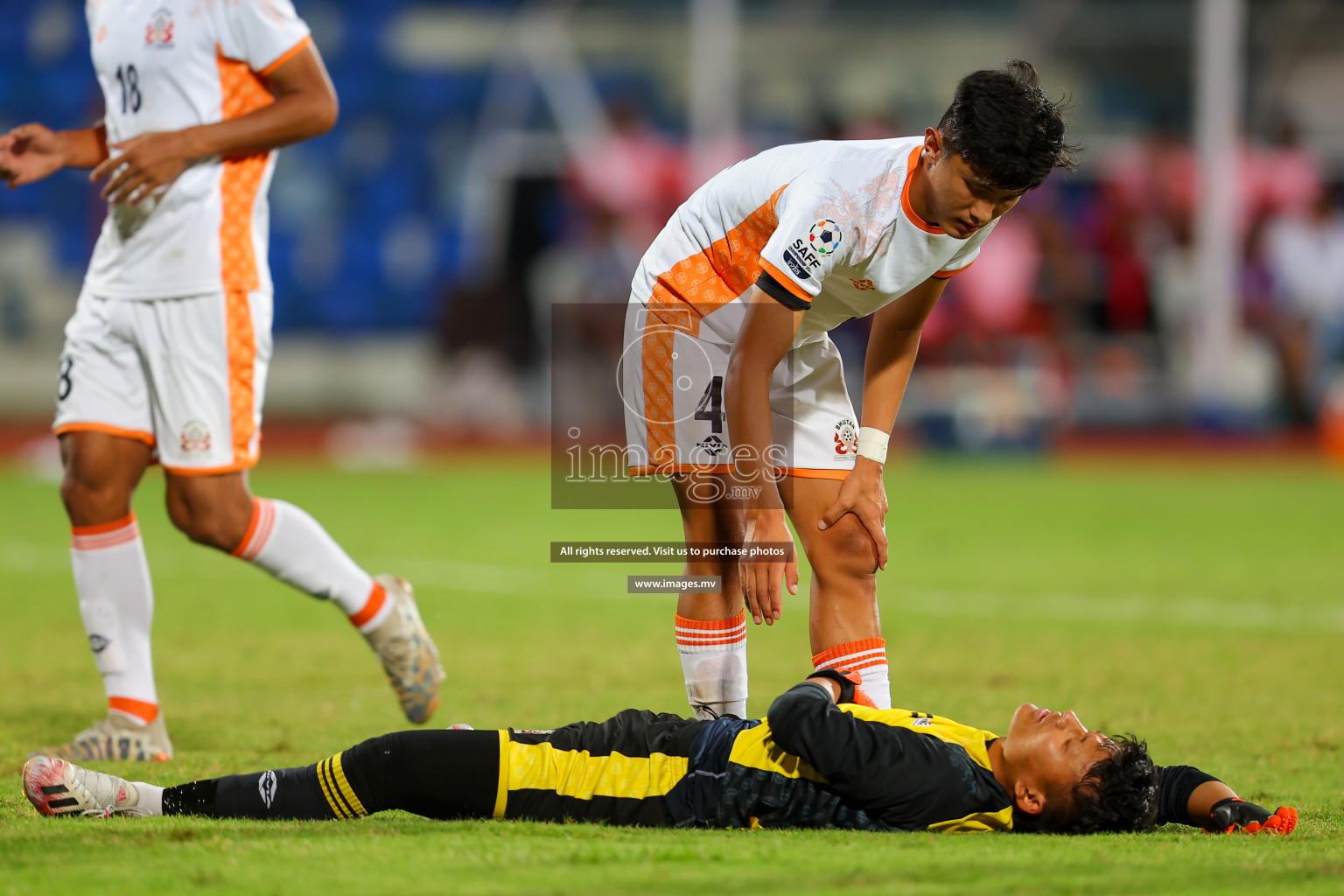 Bhutan vs Bangladesh in SAFF Championship 2023 held in Sree Kanteerava Stadium, Bengaluru, India, on Wednesday, 28th June 2023. Photos: Nausham Waheed, Hassan Simah / images.mv