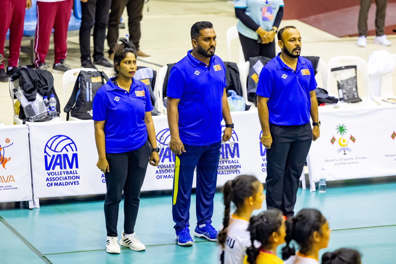 Nepal vs Sri Lanka in Day 1 of CAVA U20 Woman's Volleyball Championship 2024 was held in Social Center, Male', Maldives on 18th July 2024. Photos: Nausham Waheed / images.mv