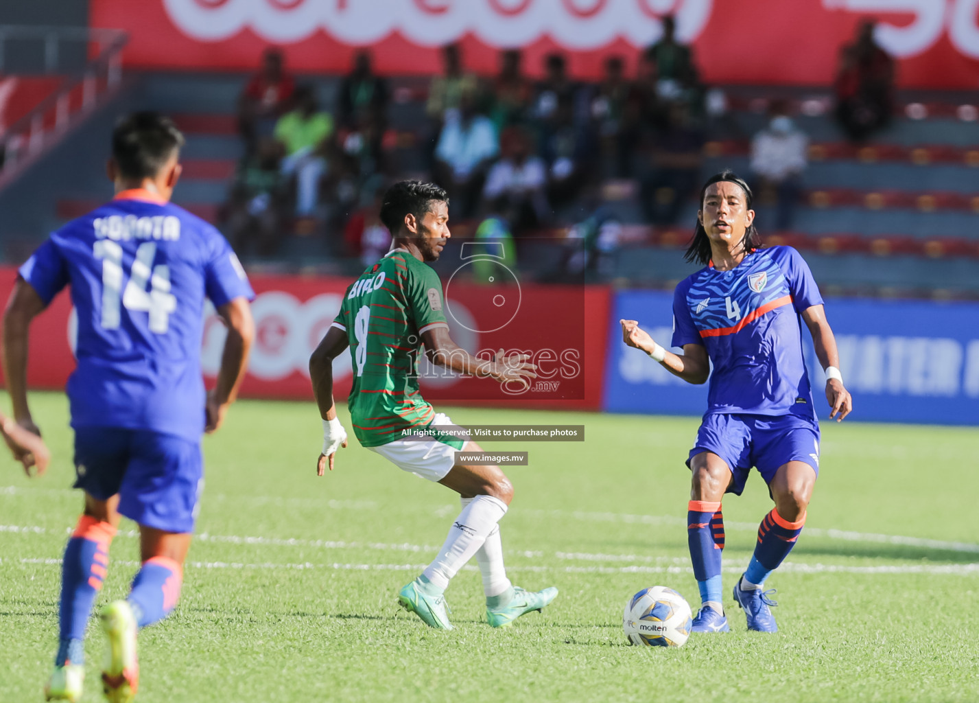 Bangladesh vs India in SAFF Championship 2021 held on 1st October 2021 in Galolhu National Stadium, Male', Maldives