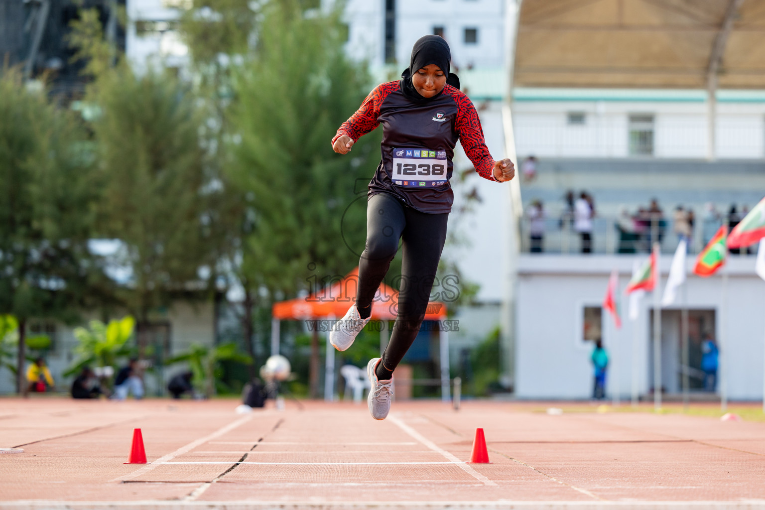 Day 2 of MWSC Interschool Athletics Championships 2024 held in Hulhumale Running Track, Hulhumale, Maldives on Sunday, 10th November 2024. 
Photos by: Hassan Simah / Images.mv