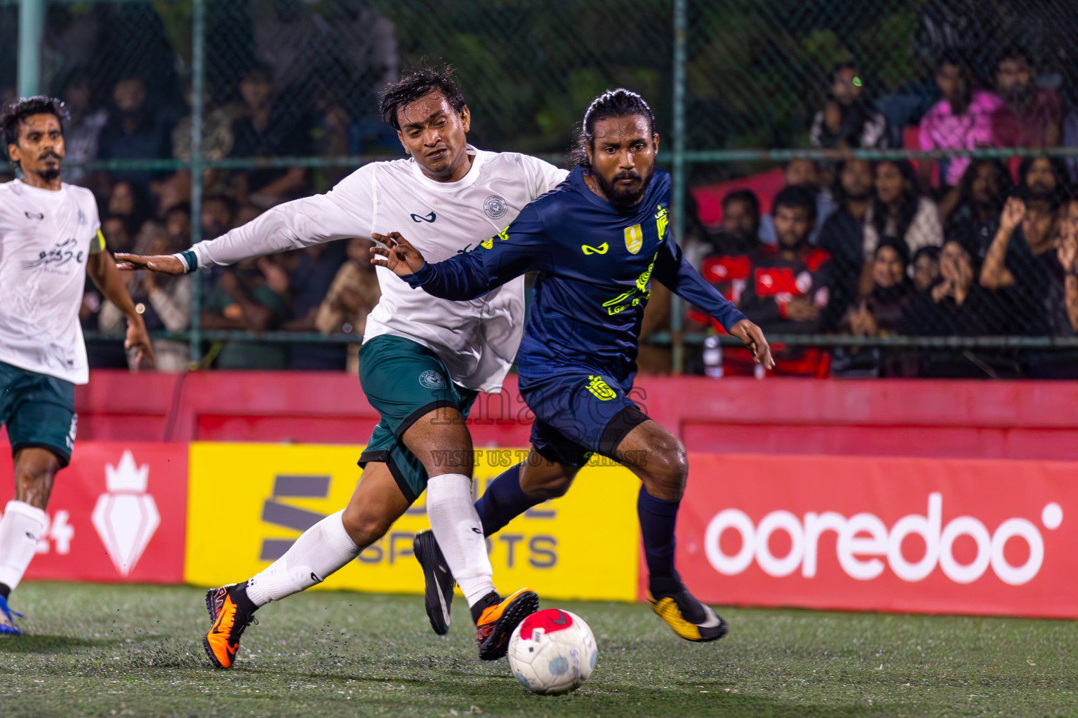 L Maabaidhoo vs L Gan in Day 16 of Golden Futsal Challenge 2024 was held on Tuesday, 30th January 2024, in Hulhumale', Maldives Photos: Ismail Thoriq / images.mv