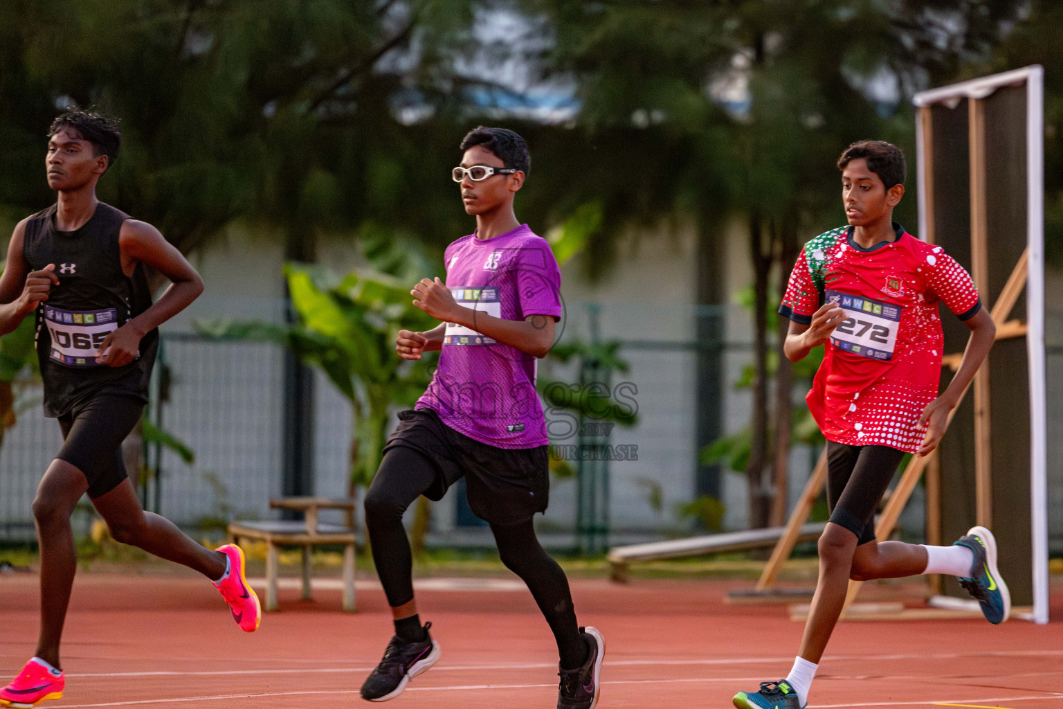 Day 1 of MWSC Interschool Athletics Championships 2024 held in Hulhumale Running Track, Hulhumale, Maldives on Saturday, 9th November 2024. 
Photos by: Hassan Simah / Images.mv