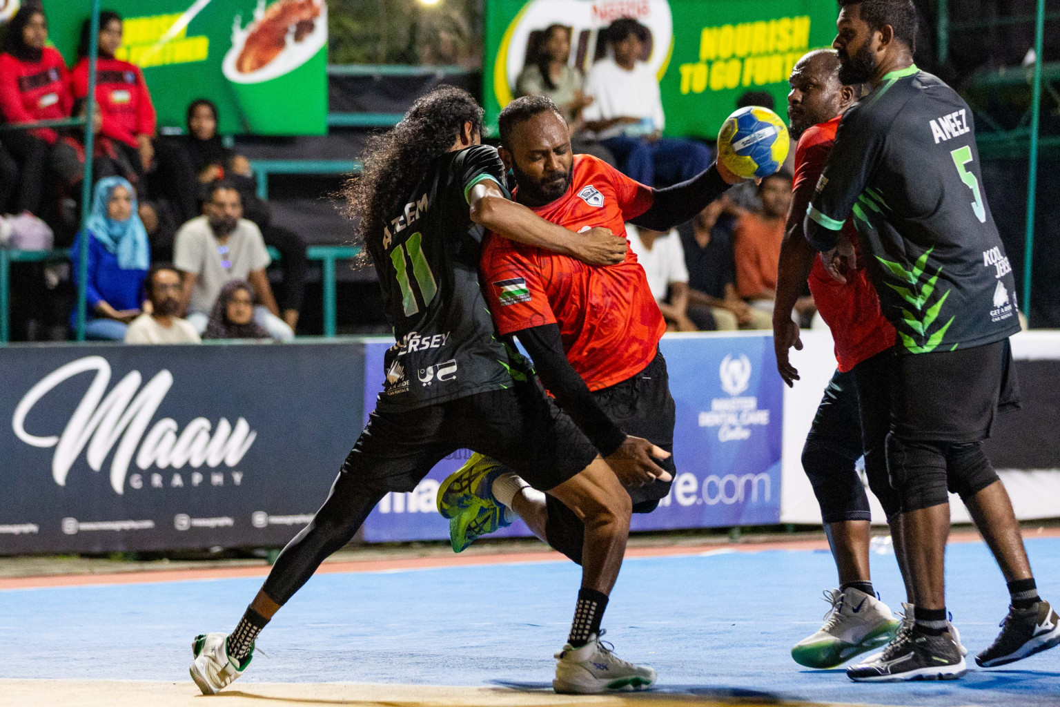 Day 19 of 10th National Handball Tournament 2023, held in Handball ground, Male', Maldives on Tuesday, 19th December 2023 Photos: Nausham Waheed/ Images.mv