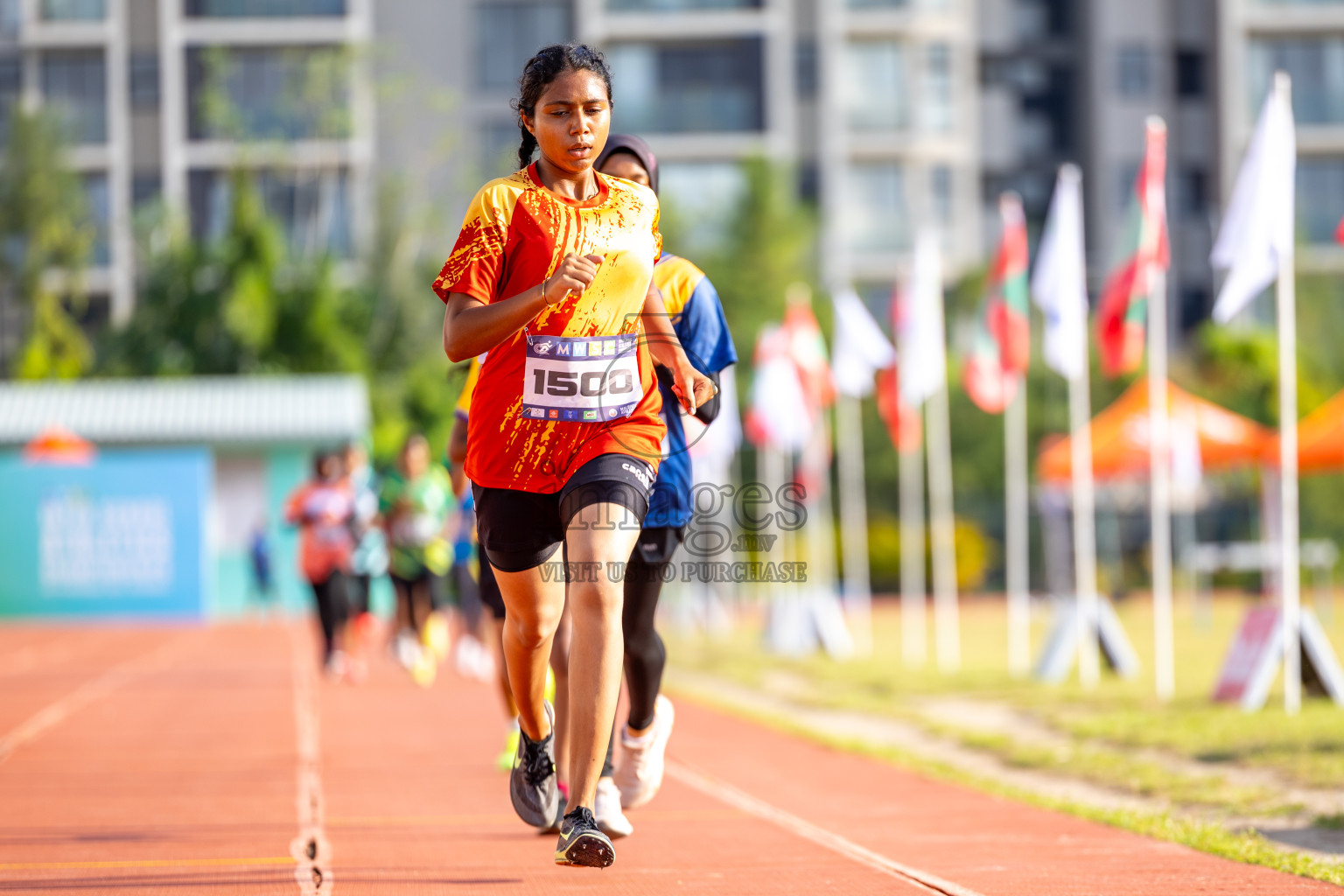 Day 4 of MWSC Interschool Athletics Championships 2024 held in Hulhumale Running Track, Hulhumale, Maldives on Tuesday, 12th November 2024. Photos by: Raaif Yoosuf / Images.mv