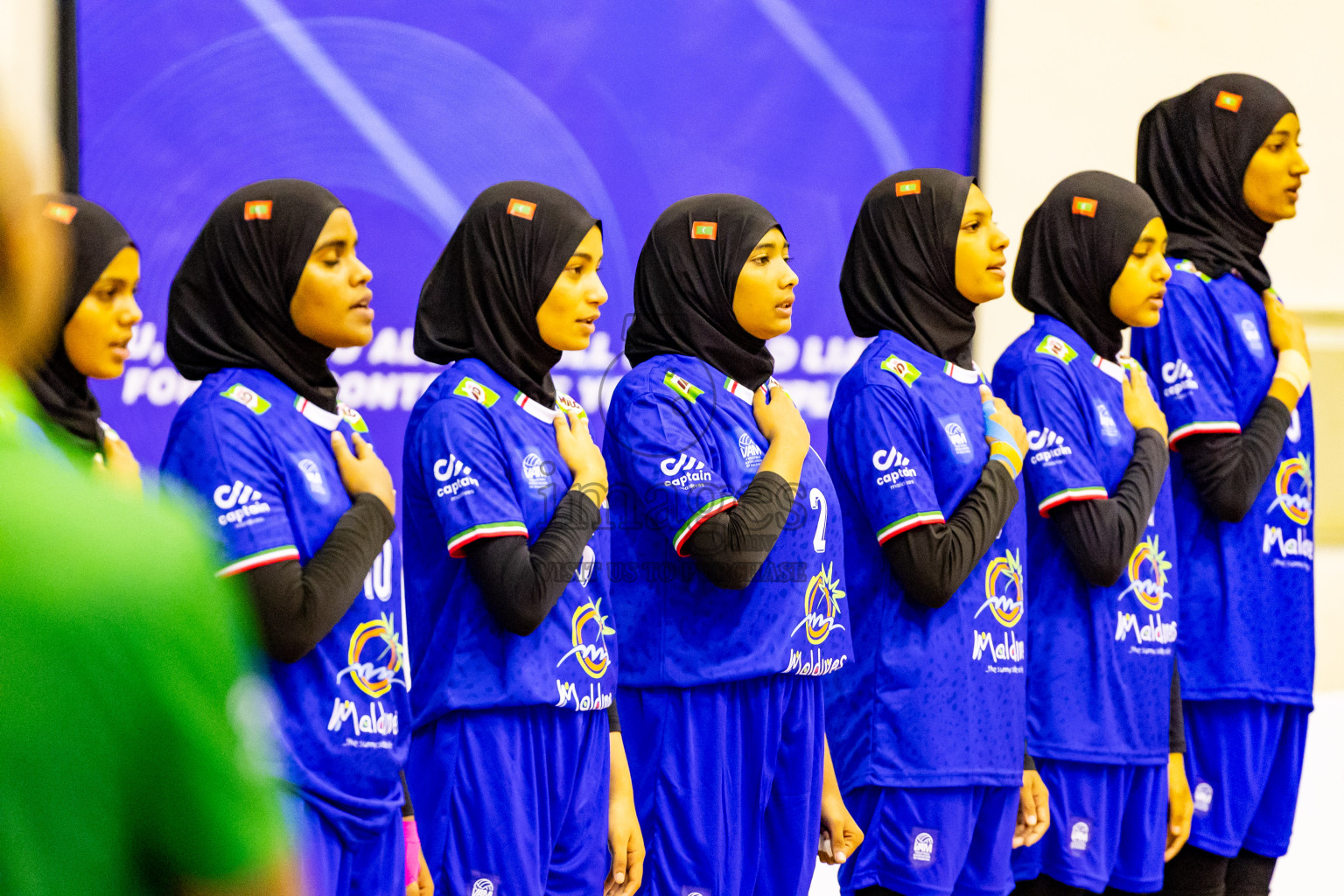 Maldives vs Sri Lanka in Day 2 of CAVA U20 Woman's Volleyball Championship 2024 was held in Social Center, Male', Maldives on 19th July 2024. Photos: Nausham Waheed / images.mv