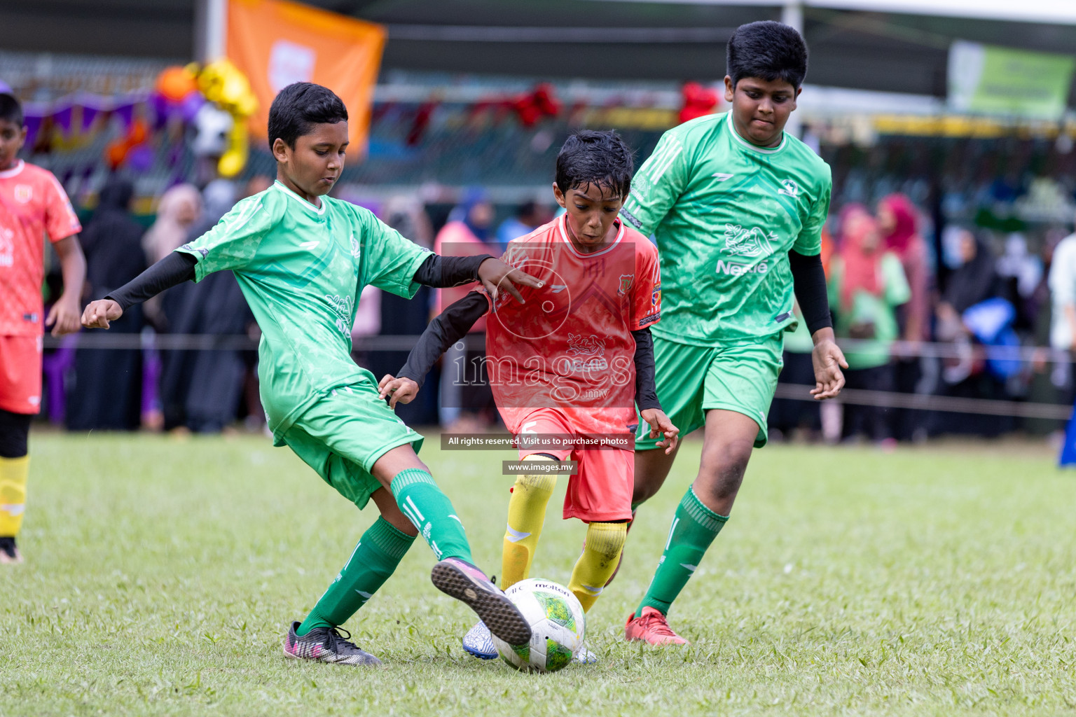 Day 2 of Nestle kids football fiesta, held in Henveyru Football Stadium, Male', Maldives on Thursday, 12th October 2023 Photos: Nausham Waheed/ Shuu Abdul Sattar Images.mv