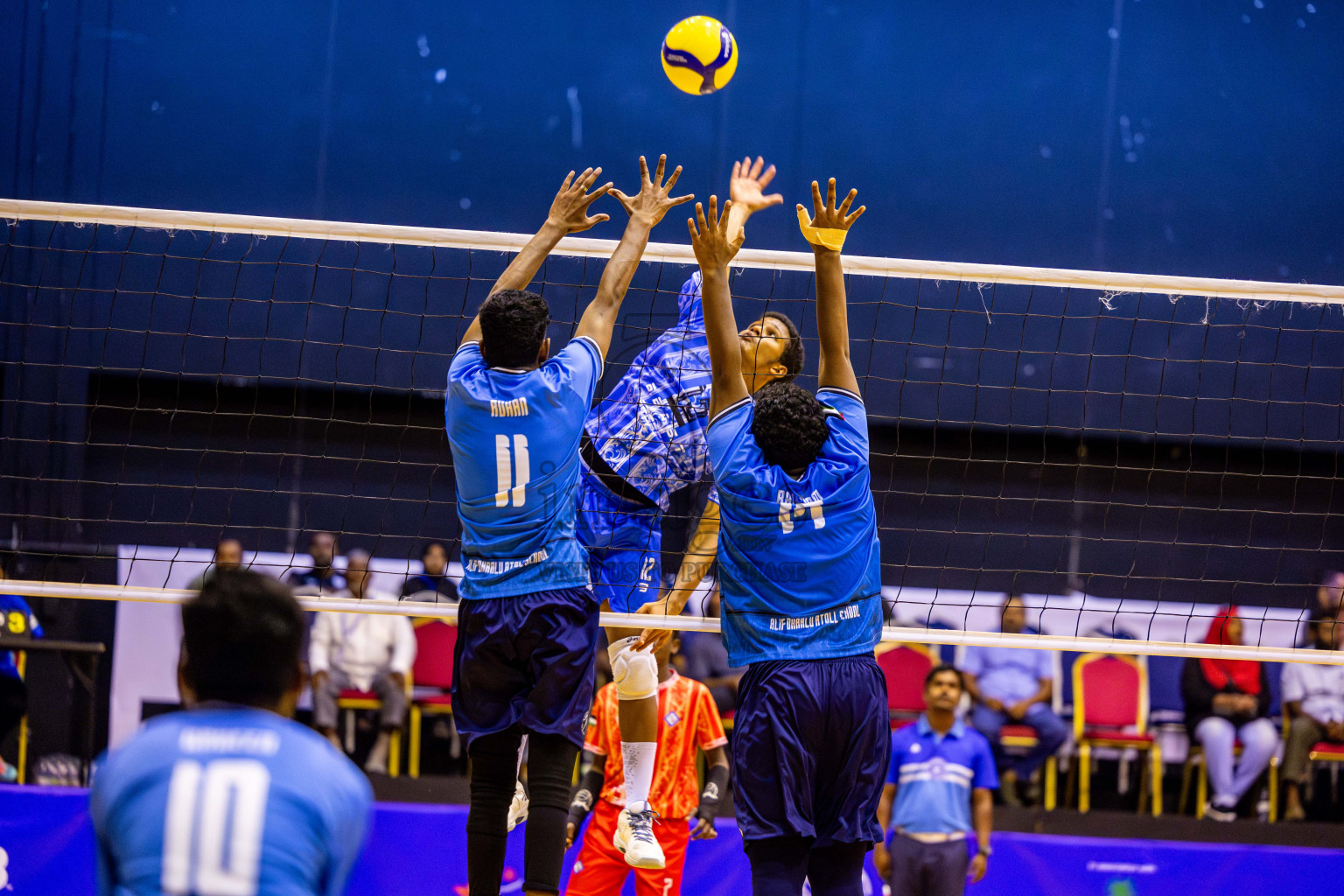 Finals of Interschool Volleyball Tournament 2024 was held in Social Center at Male', Maldives on Friday, 6th December 2024. Photos: Nausham Waheed / images.mv