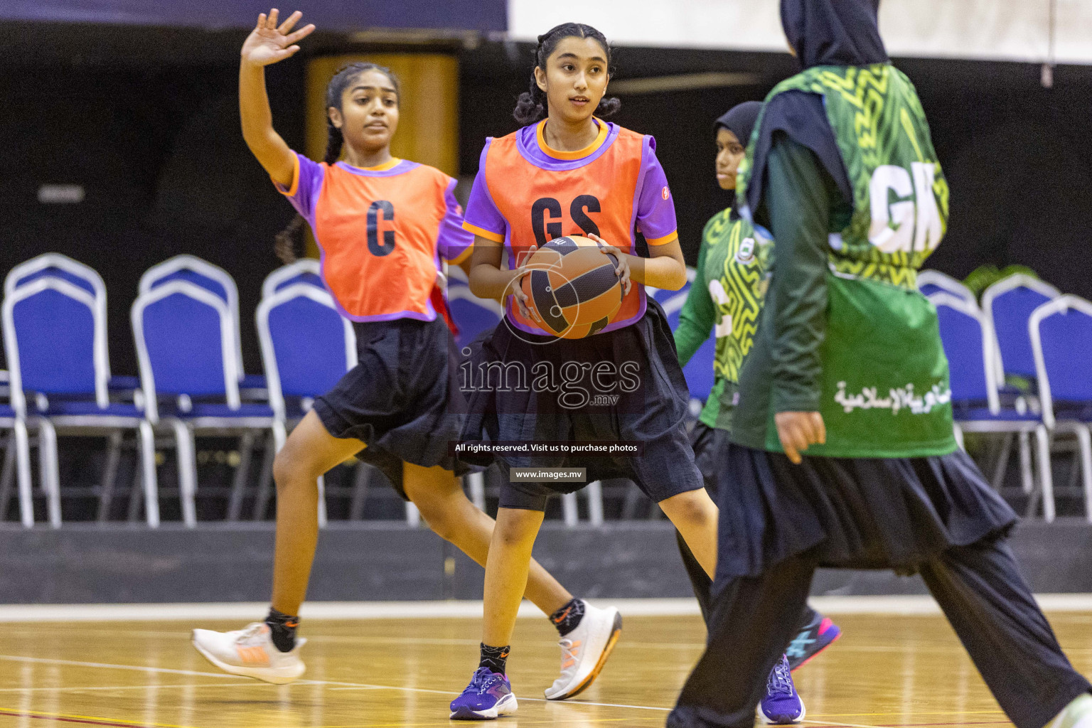 Day7 of 24th Interschool Netball Tournament 2023 was held in Social Center, Male', Maldives on 2nd November 2023. Photos: Nausham Waheed / images.mv