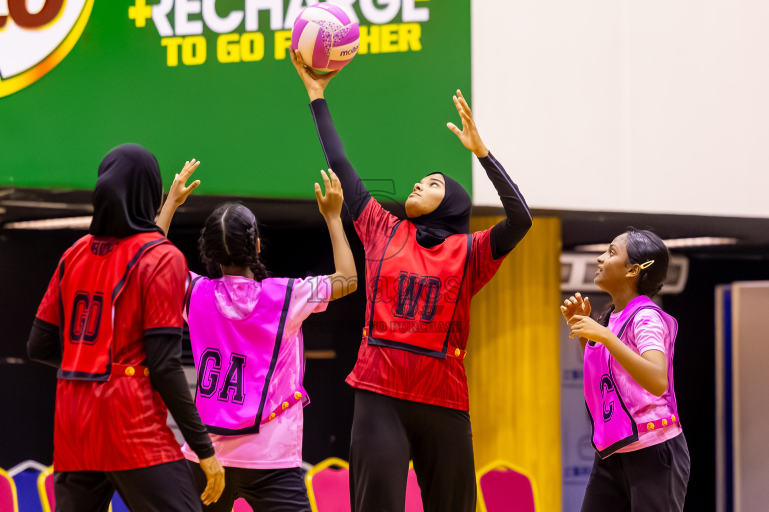 C Matrix vs Xenith SC in Day 7 of 24th Milo Netball Association Championship was held in Social Center at Male', Maldives on Sunday, 7th September 2025. Photos: Nausham Waheed / images.mv