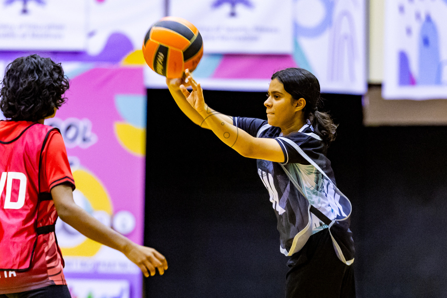 Day 9 of 25th Inter-School Netball Tournament was held in Social Center at Male', Maldives on Monday, 19th August 2024. Photos: Nausham Waheed / images.mv