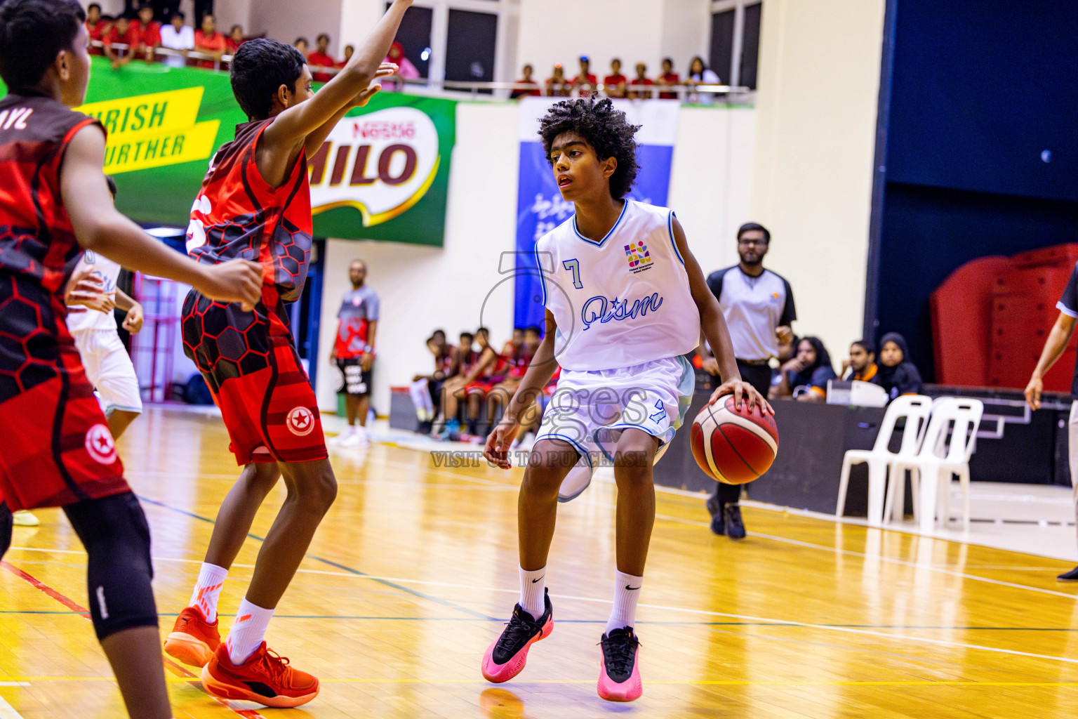 Iskandhar School vs Finland International School in Under 13 Boys Final of Junior Basketball Championship 2024 was held in Social Center, Male', Maldives on Sunday, 15th December 2024. Photos: Nausham Waheed / images.mv