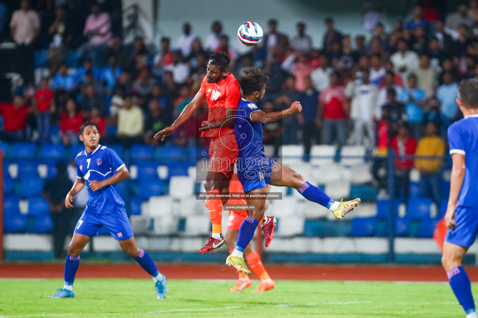 Nepal vs India in SAFF Championship 2023 held in Sree Kanteerava Stadium, Bengaluru, India, on Saturday, 24th June 2023. Photos: Hassan Simah / images.mv