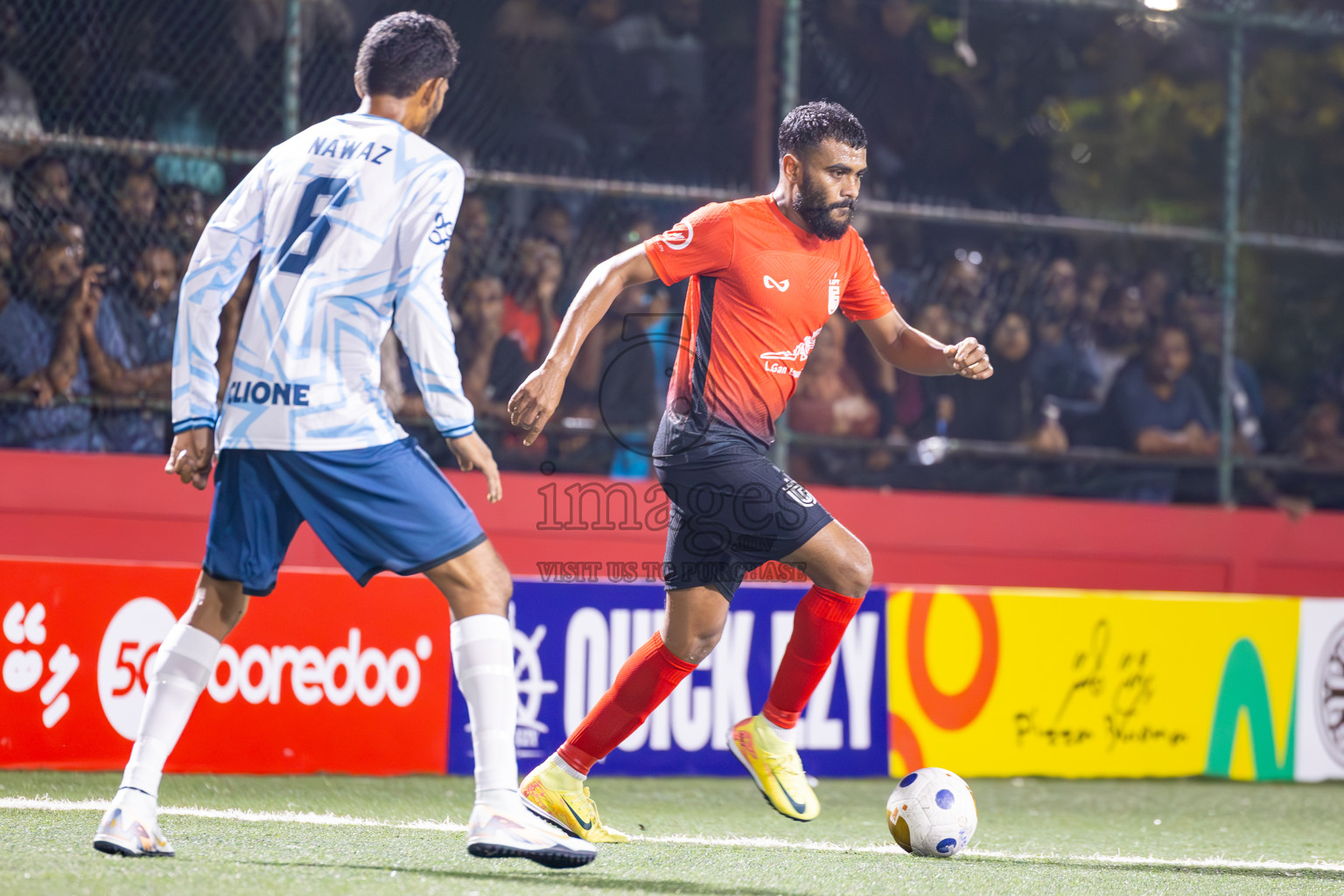 L Gan vs L Maabaidhoo in Day 14 of Golden Futsal Challenge 2025 was held on Saturday, 18th January 2025, in Hulhumale', Maldives. Photos: Ismail Thoriq / images.mv