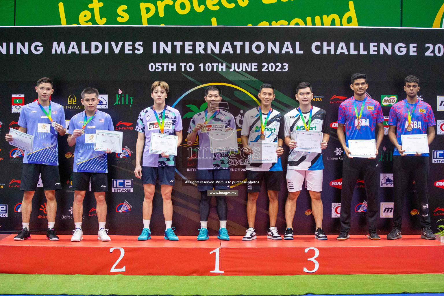 Finals of Li-Ning Maldives International Challenge 2023, was is held in Ekuveni Indoor Court, Male', Maldives on Saturday, 10th June 2023. Photos: Ismail Thoriq / images.mv