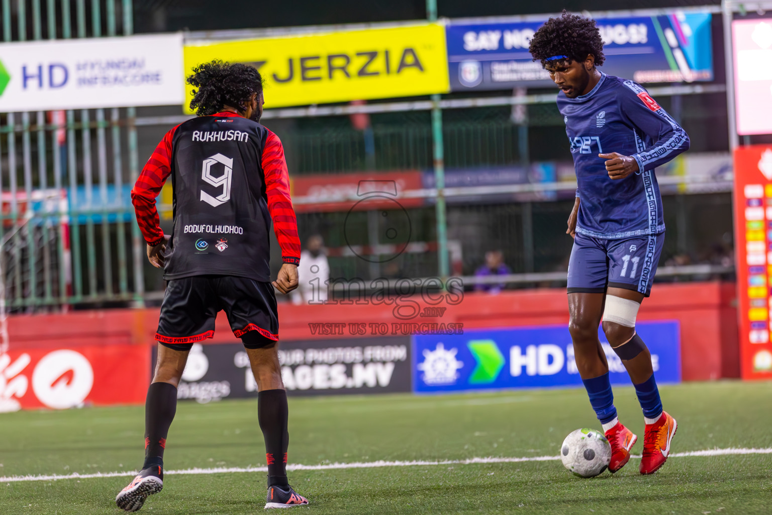 AA Bodufolhudhoo vs AA Mathiveri in Day 21 of Golden Futsal Challenge 2024 was held on Sunday , 4th February 2024 in Hulhumale', Maldives
Photos: Ismail Thoriq / images.mv