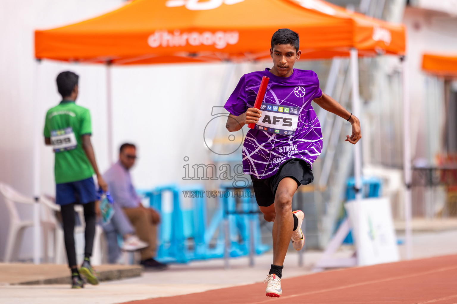 Day 5 of MWSC Interschool Athletics Championships 2024 held in Hulhumale Running Track, Hulhumale, Maldives on Wednesday, 13th November 2024. Photos by: Raif Yoosuf / Images.mv