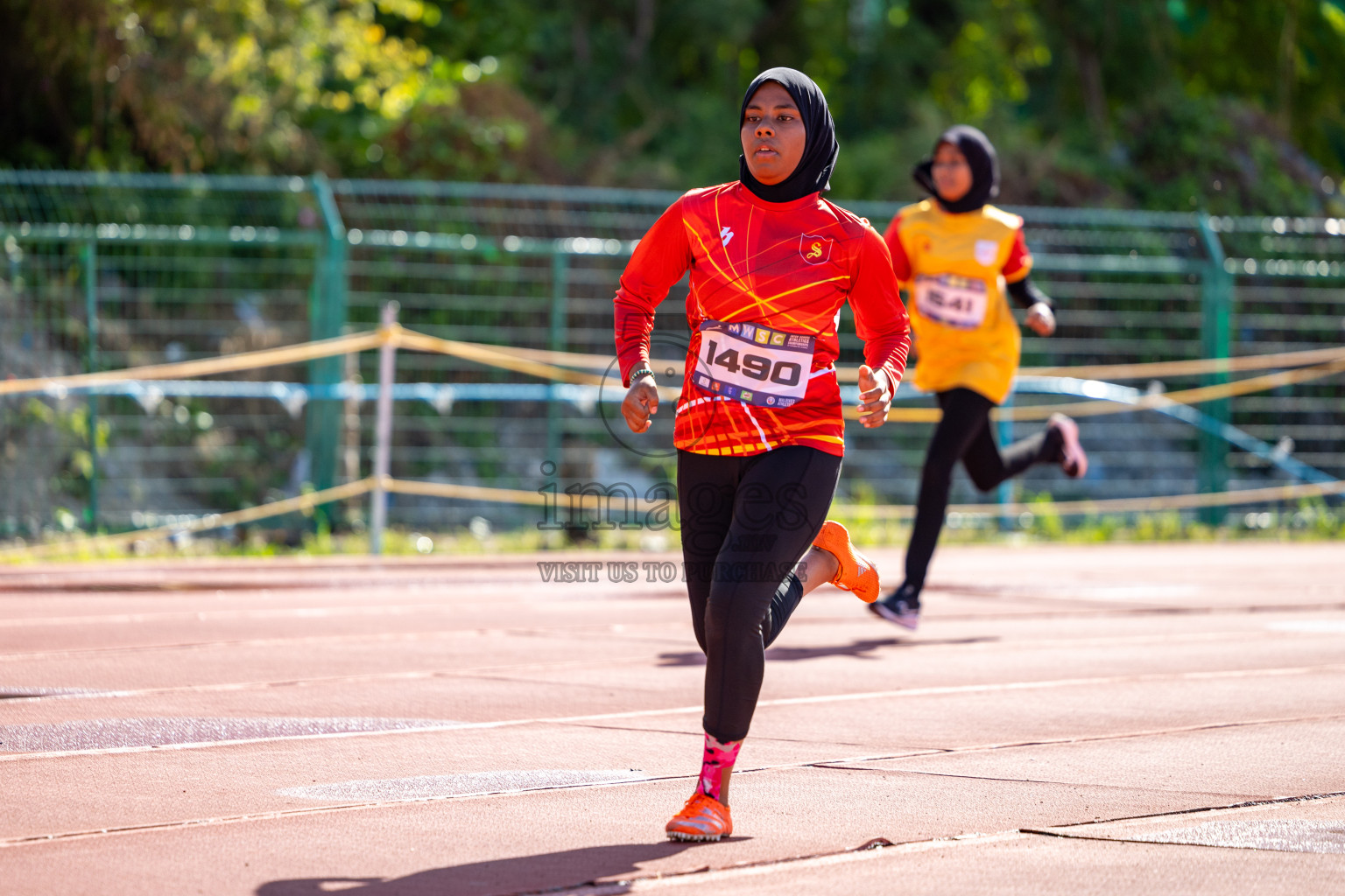 Day 2 of MWSC Interschool Athletics Championships 2024 held in Hulhumale Running Track, Hulhumale, Maldives on Sunday, 10th November 2024. 
Photos by:  Hassan Simah / Images.mv