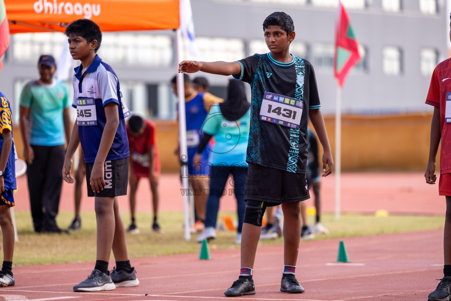 Day 5 of MWSC Interschool Athletics Championships 2024 held in Hulhumale Running Track, Hulhumale, Maldives on Wednesday, 13th November 2024. Photos by: Ismail Thoriq / Images.mv