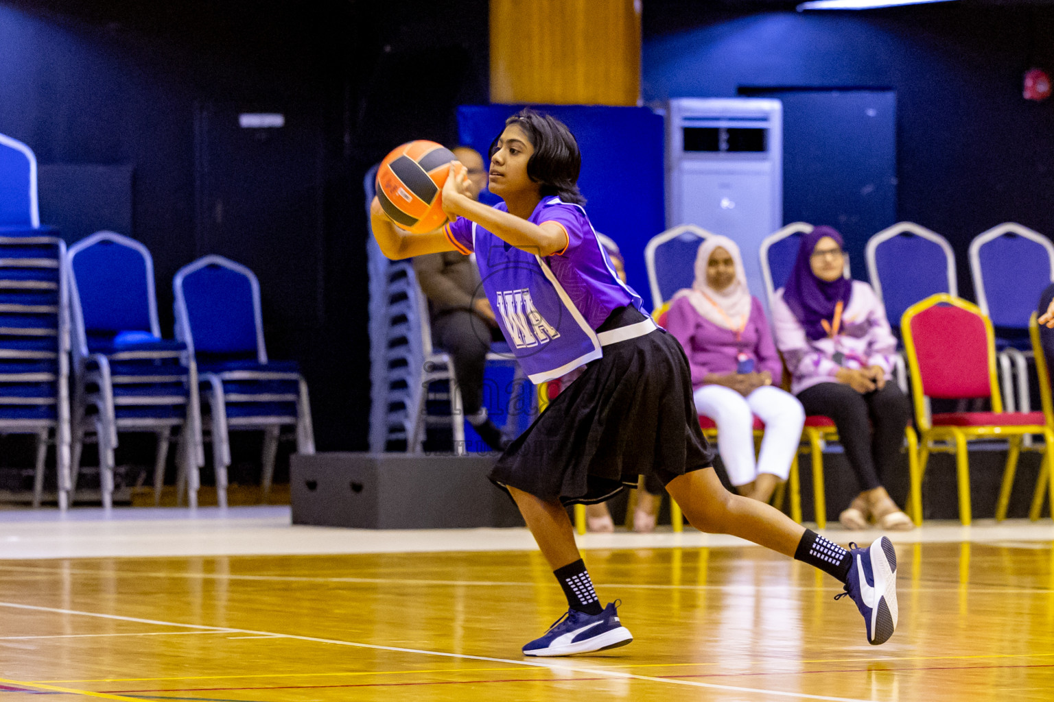 Day 8 of 25th Inter-School Netball Tournament was held in Social Center at Male', Maldives on Sunday, 18th August 2024. Photos: Nausham Waheed / images.mv