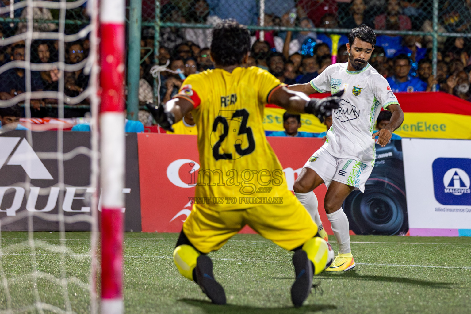 WAMCO vs STELCO RC in the Semi Finals of Club Maldives Cup 2024 held in Rehendi Futsal Ground, Hulhumale', Maldives on Monday, 14th October 2024. Photos: Hassan Simah / images.mv