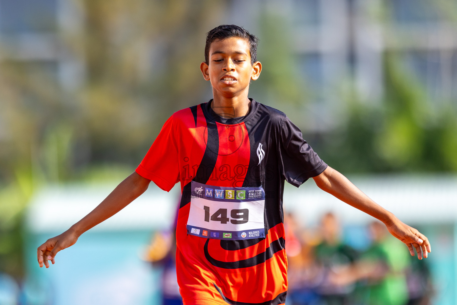 Day 4 of MWSC Interschool Athletics Championships 2024 held in Hulhumale Running Track, Hulhumale, Maldives on Tuesday, 12th November 2024. Photos by: Raaif Yoosuf / Images.mv