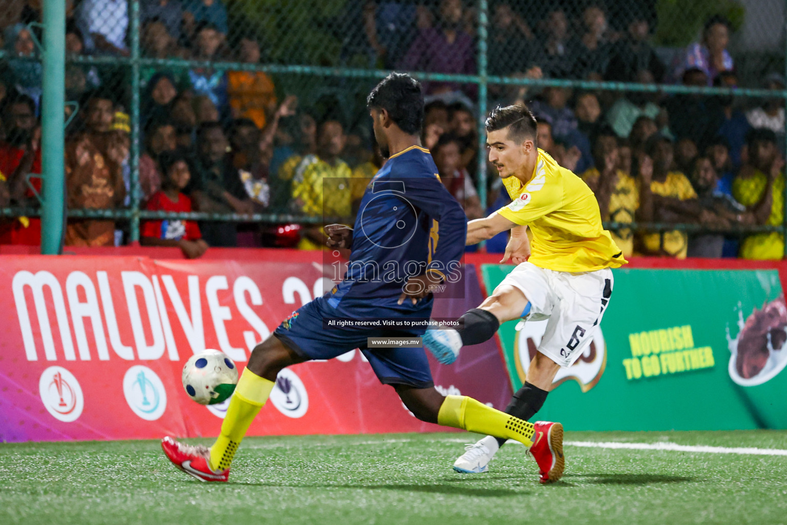 RRC vs Customs RC in Club Maldives Cup 2023 held in Hulhumale, Maldives, on Tuesday, 18th July 2023 Photos: Hassan Simah / images.mv