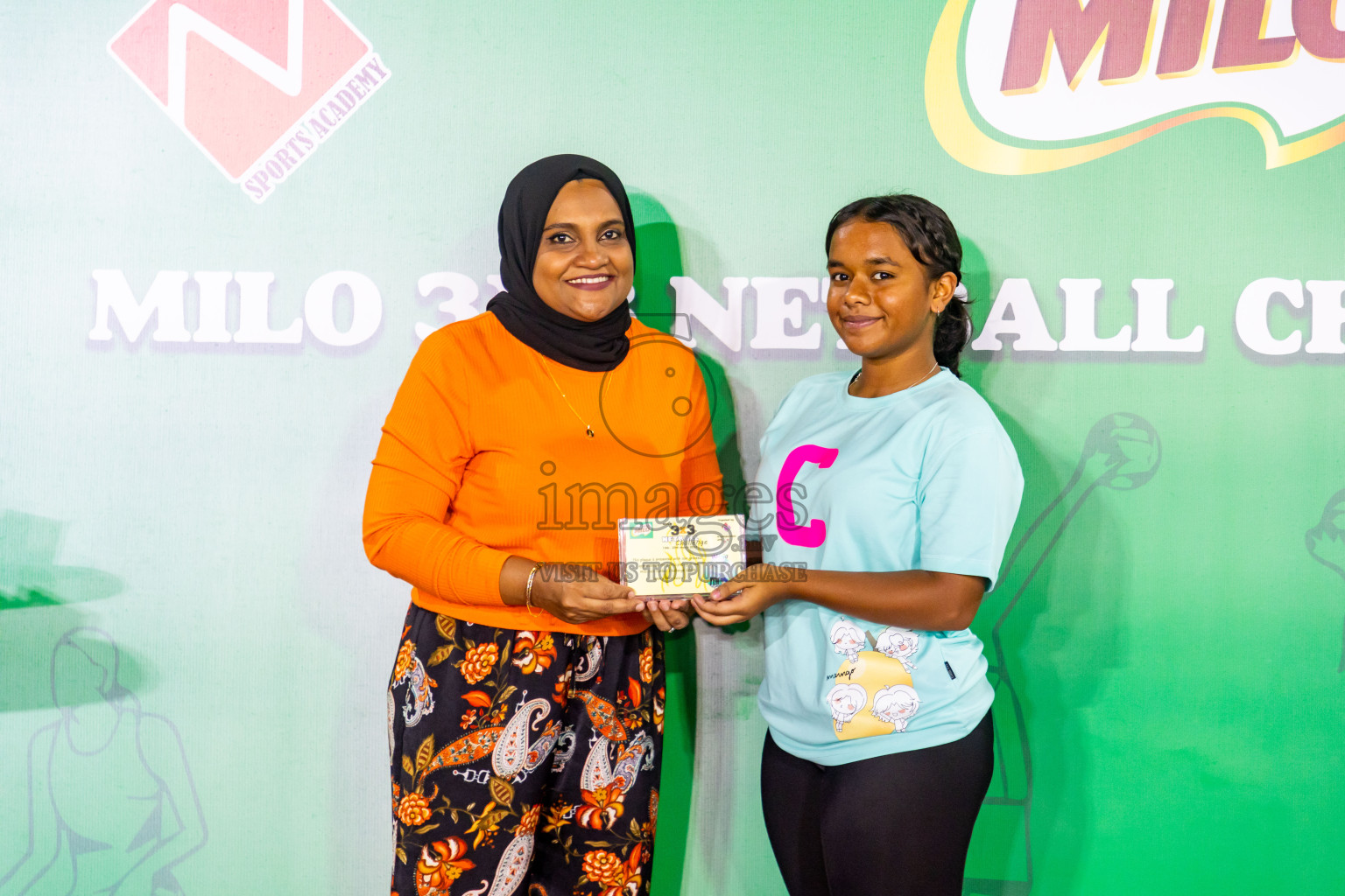 Final of MILO 3x3 Netball Challenge 2024 was held in Ekuveni Netball Court at Male', Maldives on Thursday, 20th March 2024. Photos: Nausham Waheed / images.mv