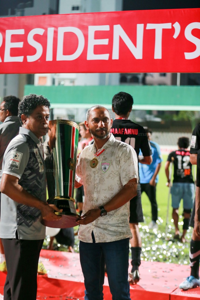 Presidents Cup final match between Eagles and TC Sports Club in Male', Maldives, Tuesday, November 29, 2016. Eagles won the match by 1 - 0 (Images.mv Photo/ Hussain Sinan).