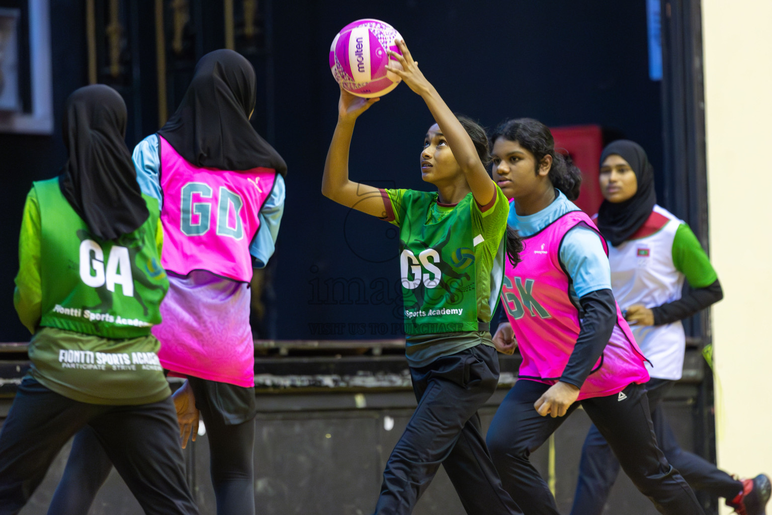 Young netter A vd Fionti sports academy in Day 3 of 3rd Netball Junior Championship, held at Social Center on Wednesday 22nd January 2025 . Photos: Shuu Abdul Sattar / images.mv